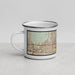Left View Custom West Palm Beach Florida Map Enamel Mug in Woodblock