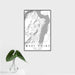 16x24 West Point New York Map Print Portrait Orientation in Classic Style With Tropical Plant Leaves in Water