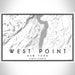 West Point New York Map Print Landscape Orientation in Classic Style With Shaded Background