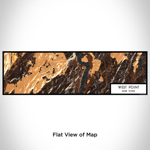 Flat View of Map Custom West Point New York Map Enamel Mug in Ember