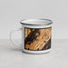 Left View Custom West Point New York Map Enamel Mug in Ember