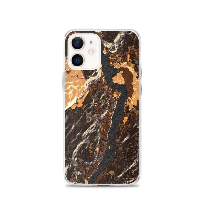 Custom West Point New York Map iPhone 12 Phone Case in Ember