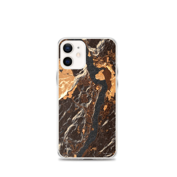 Custom West Point New York Map iPhone 12 mini Phone Case in Ember