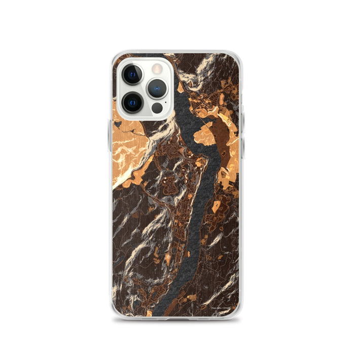 Custom West Point New York Map iPhone 12 Pro Phone Case in Ember