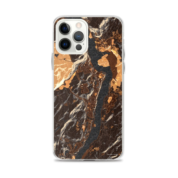 Custom West Point New York Map iPhone 12 Pro Max Phone Case in Ember