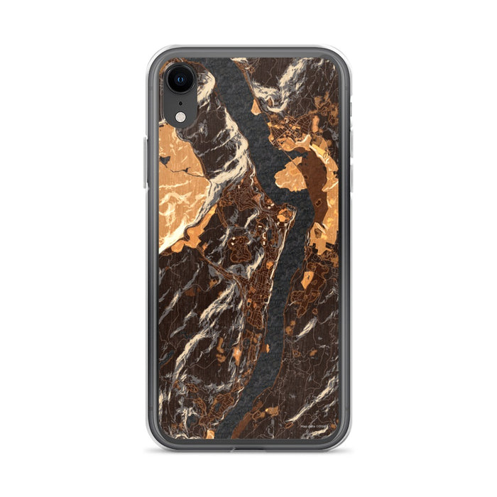 Custom West Point New York Map Phone Case in Ember