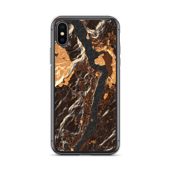 Custom West Point New York Map Phone Case in Ember