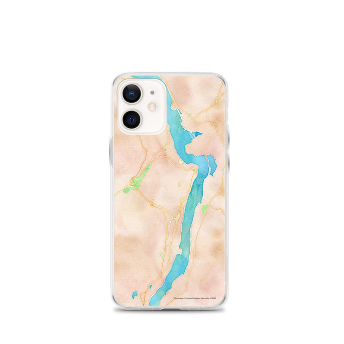 Custom West Point New York Map iPhone 12 mini Phone Case in Watercolor