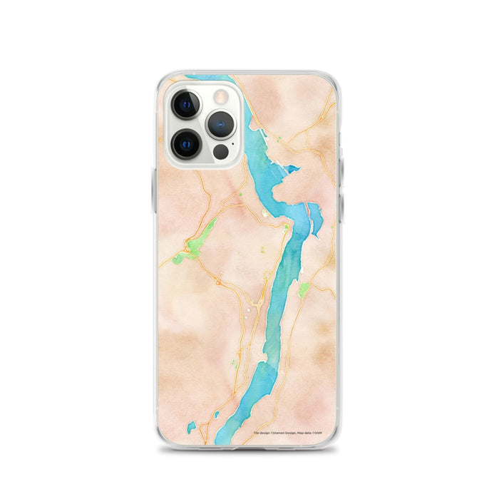 Custom West Point New York Map iPhone 12 Pro Phone Case in Watercolor