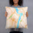 Person holding 18x18 Custom West Point New York Map Throw Pillow in Watercolor