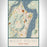 West Point New York Map Print Portrait Orientation in Woodblock Style With Shaded Background