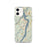 Custom West Point New York Map iPhone 12 Phone Case in Woodblock