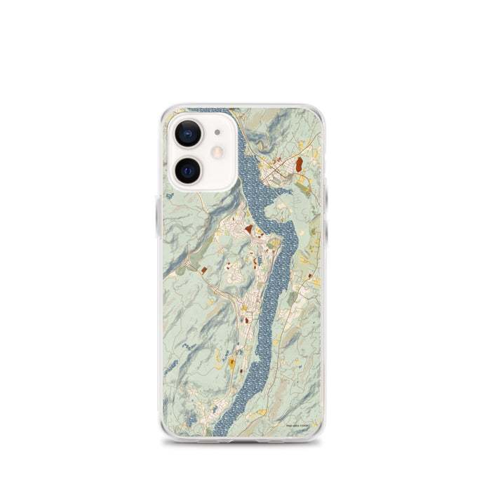 Custom West Point New York Map iPhone 12 mini Phone Case in Woodblock
