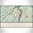 West Point New York Map Print Landscape Orientation in Woodblock Style With Shaded Background