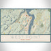 West Point New York Map Print Landscape Orientation in Woodblock Style With Shaded Background