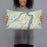 Person holding 20x12 Custom West Point New York Map Throw Pillow in Woodblock