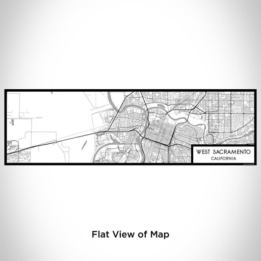 Flat View of Map Custom West Sacramento California Map Enamel Mug in Classic