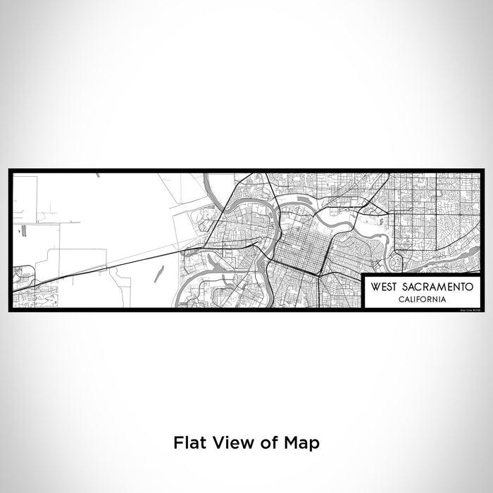 Flat View of Map Custom West Sacramento California Map Enamel Mug in Classic