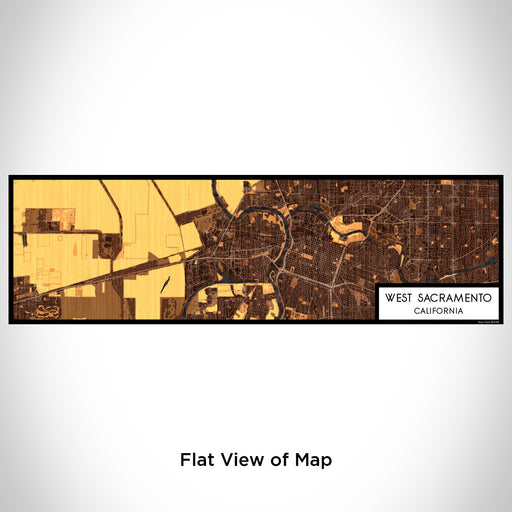 Flat View of Map Custom West Sacramento California Map Enamel Mug in Ember