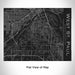 Rendered View of West St. Paul Minnesota Map Engraving on 20oz Stainless Steel Insulated Bottle with Bamboo Top in Black