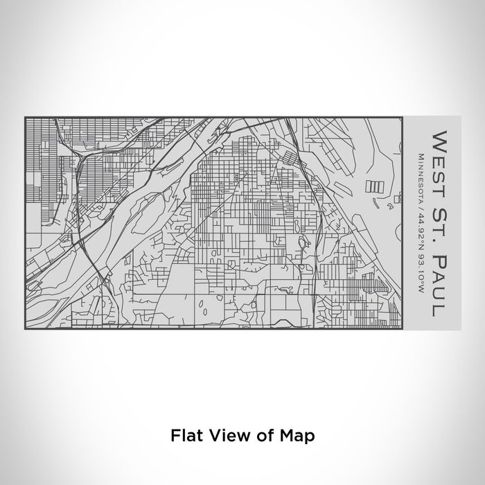 Rendered View of West St. Paul Minnesota Map Engraving on 17oz Stainless Steel Insulated Cola Bottle