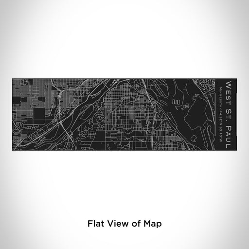 Rendered View of West St. Paul Minnesota Map Engraving on 10oz Stainless Steel Insulated Cup with Sliding Lid in Black