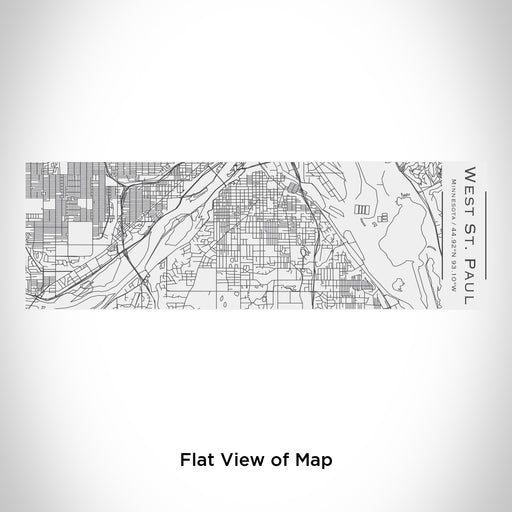 Rendered View of West St. Paul Minnesota Map Engraving on 10oz Stainless Steel Insulated Cup with Sliding Lid in White