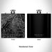 Rendered View of West St. Paul Minnesota Map Engraving on 6oz Stainless Steel Flask in Black