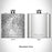 Rendered View of West St. Paul Minnesota Map Engraving on 6oz Stainless Steel Flask