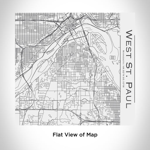 Rendered View of West St. Paul Minnesota Map Engraving on 17oz Stainless Steel Insulated Tumbler in White