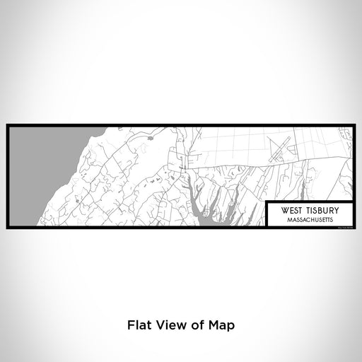 Flat View of Map Custom West Tisbury Massachusetts Map Enamel Mug in Classic