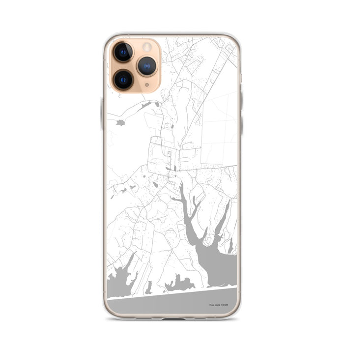 Custom iPhone 11 Pro Max West Tisbury Massachusetts Map Phone Case in Classic