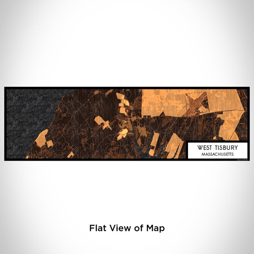 Flat View of Map Custom West Tisbury Massachusetts Map Enamel Mug in Ember