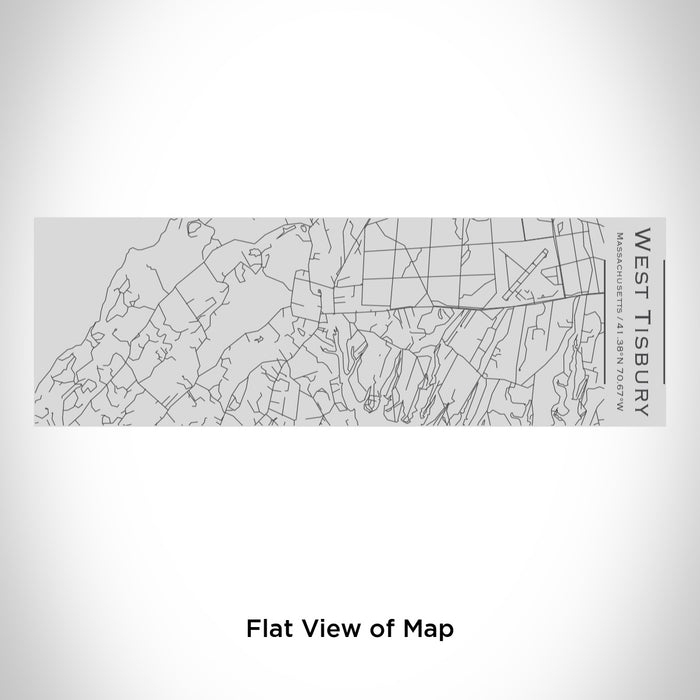 Rendered View of West Tisbury Massachusetts Map Engraving on 10oz Stainless Steel Insulated Cup with Sipping Lid