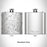 Rendered View of West Tisbury Massachusetts Map Engraving on 6oz Stainless Steel Flask