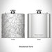 Rendered View of West Tisbury Massachusetts Map Engraving on 6oz Stainless Steel Flask