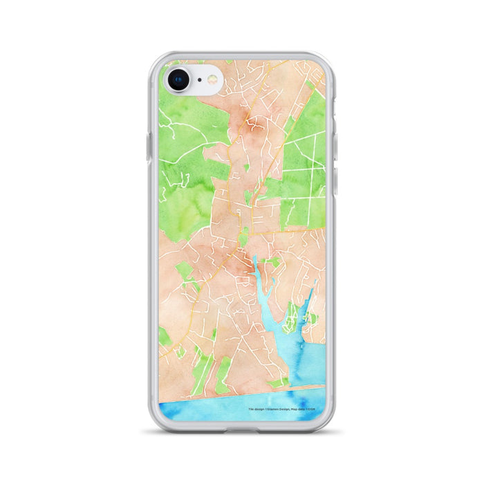 Custom iPhone SE West Tisbury Massachusetts Map Phone Case in Watercolor