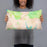 Person holding 20x12 Custom West Tisbury Massachusetts Map Throw Pillow in Watercolor