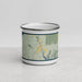 Front View Custom West Tisbury Massachusetts Map Enamel Mug in Woodblock