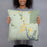 Person holding 18x18 Custom West Tisbury Massachusetts Map Throw Pillow in Woodblock