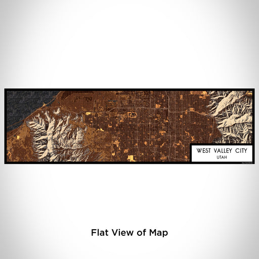 Flat View of Map Custom West Valley City Utah Map Enamel Mug in Ember