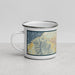 Left View Custom West Valley City Utah Map Enamel Mug in Woodblock