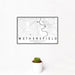 12x18 Wethersfield Connecticut Map Print Landscape Orientation in Classic Style With Small Cactus Plant in White Planter