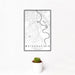 12x18 Wethersfield Connecticut Map Print Portrait Orientation in Classic Style With Small Cactus Plant in White Planter