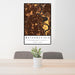 24x36 Wethersfield Connecticut Map Print Portrait Orientation in Ember Style Behind 2 Chairs Table and Potted Plant