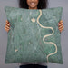 Person holding 22x22 Custom Wethersfield Connecticut Map Throw Pillow in Afternoon