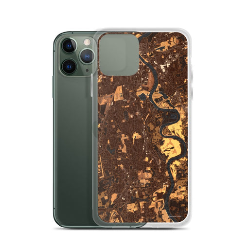 Custom Wethersfield Connecticut Map Phone Case in Ember