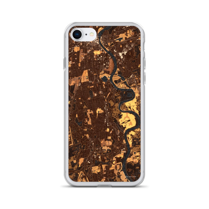 Custom iPhone SE Wethersfield Connecticut Map Phone Case in Ember