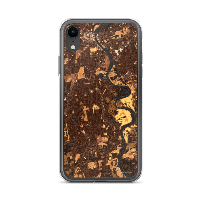 Custom iPhone XR Wethersfield Connecticut Map Phone Case in Ember