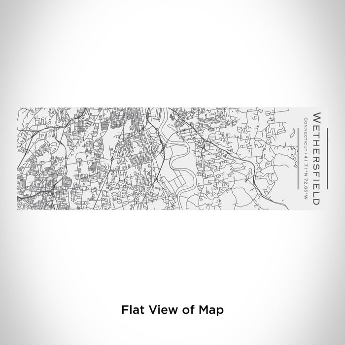 Rendered View of Wethersfield Connecticut Map Engraving on 10oz Stainless Steel Insulated Cup with Sliding Lid in White
